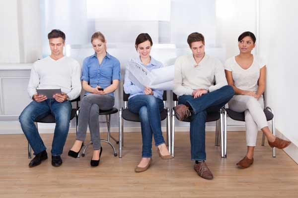 Customers Waiting in a Waiting Room