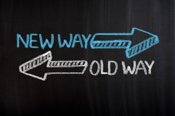New way vs old way arrows