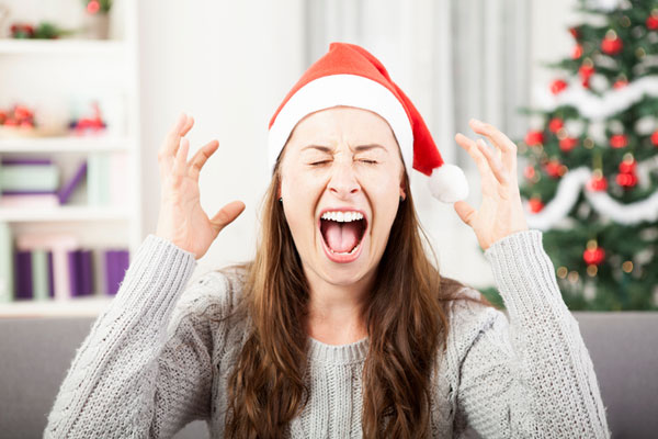 Woman screaming