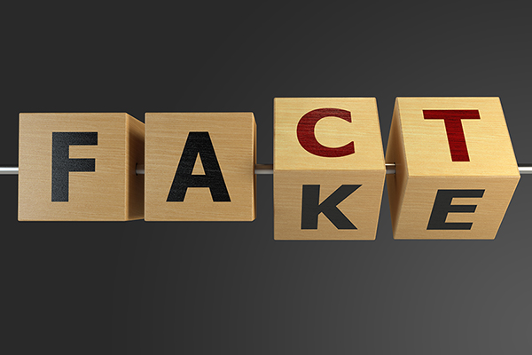 Letter blocks flipping to say Fact or Fake