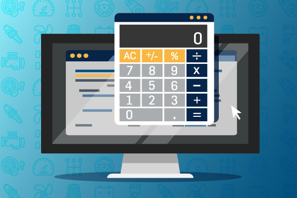 Computer monitor with calculator